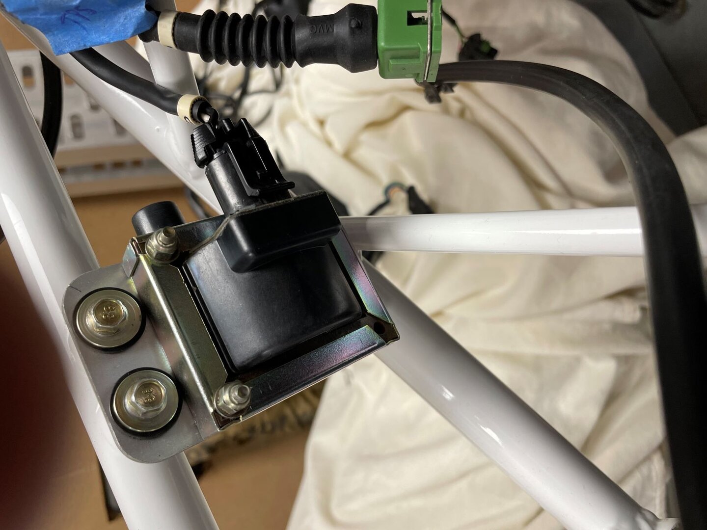 Resized coil going in O.JPG